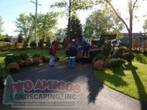 Unloading trees / bushes